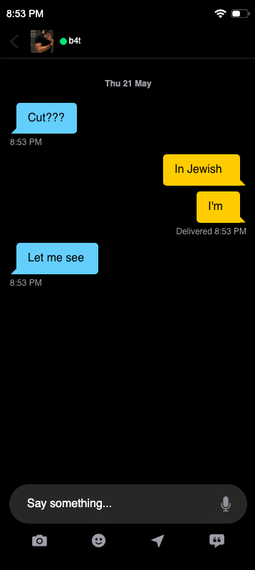 More proof? — fake Grindr chat meme