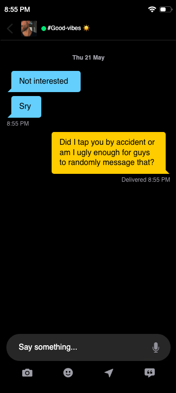 *sad noises* — fake Grindr chat screenshot